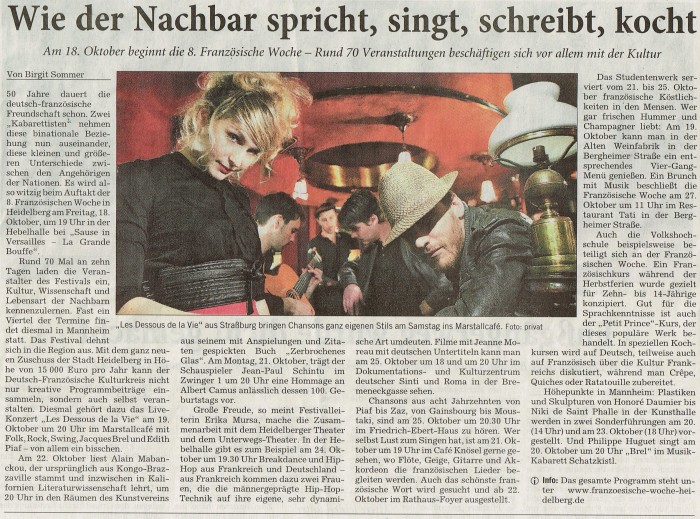 Wie der Nachbar spricht, singt, schreibt, kocht